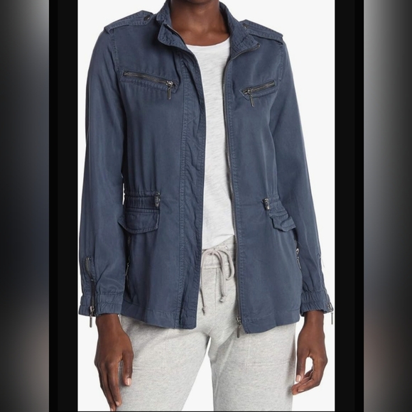 Max Jeans Utility Jacket in Navy, BNWT, Size M - Picture 1 of 9